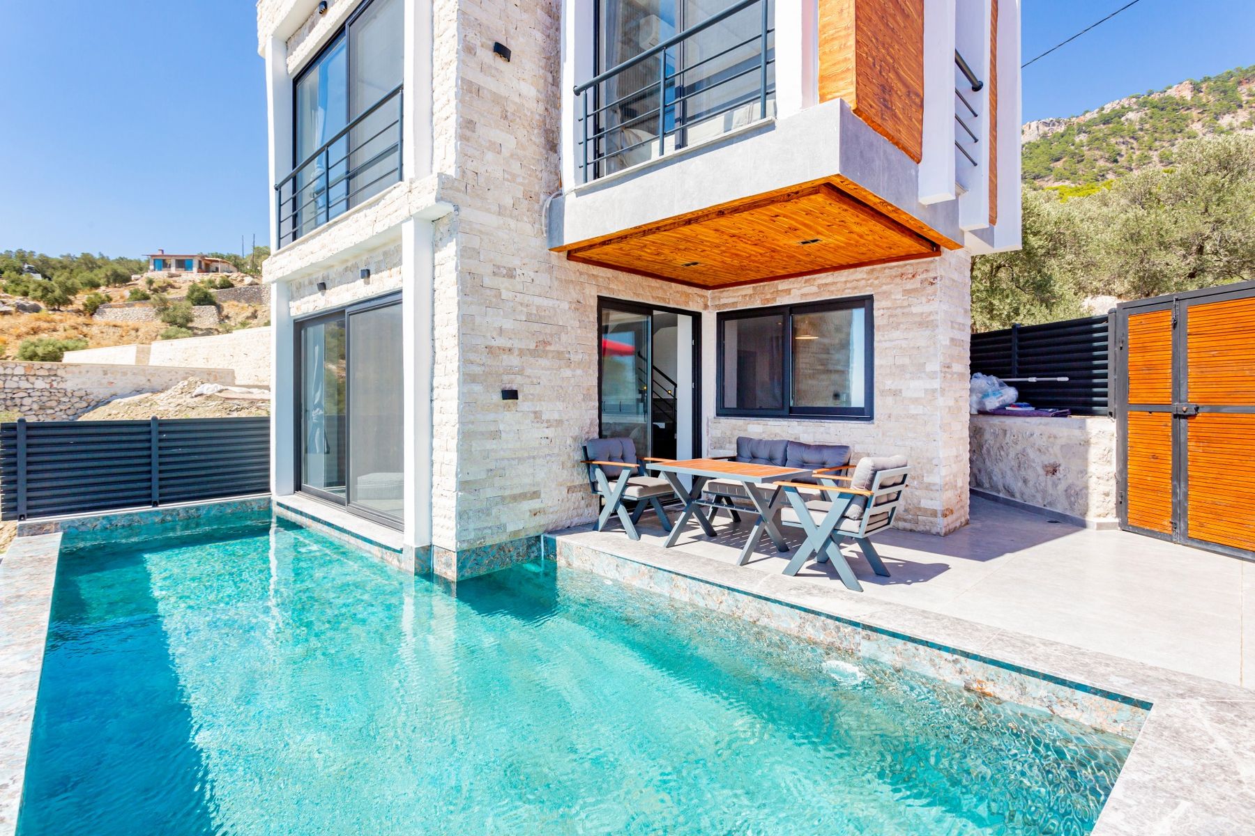 Villa exterior by day